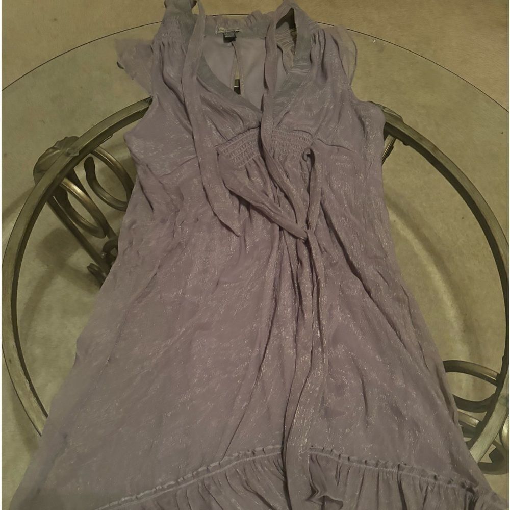 Body Central Metallic Grey Mini dress